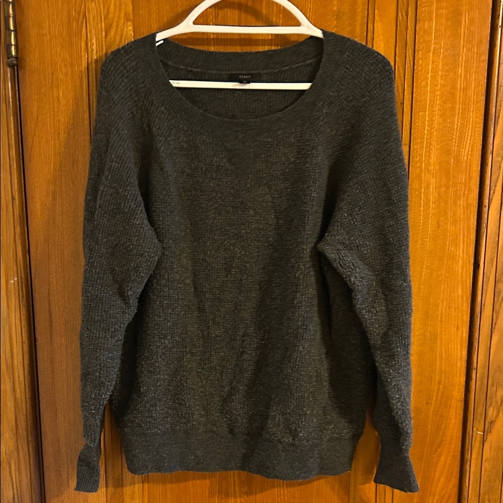 J. Crew Dark Gray Crew Neck Oversized Sweater